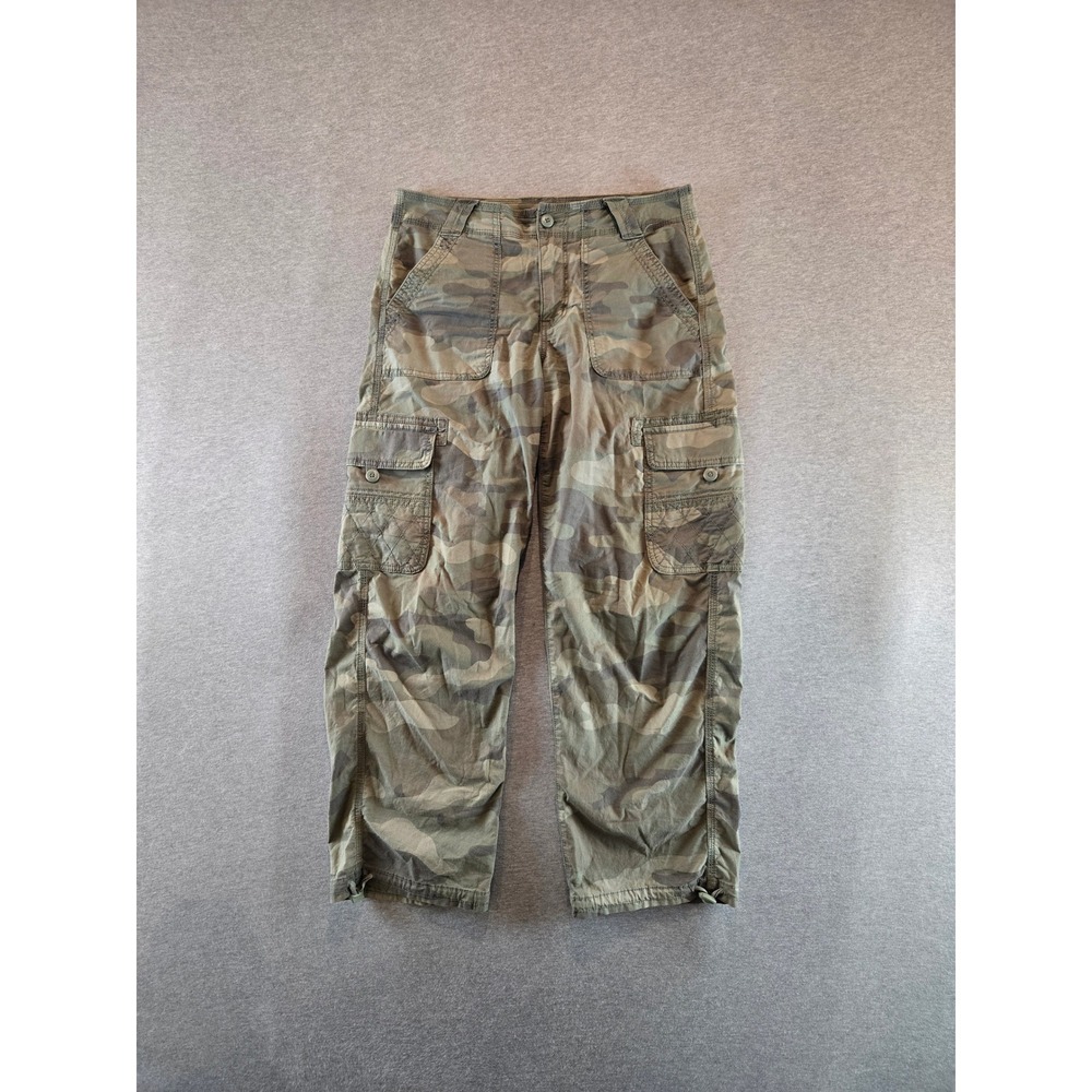 American Eagle Baggy Jogger Womens 4 Short Camo Cargo Stretch Drawstring Pants